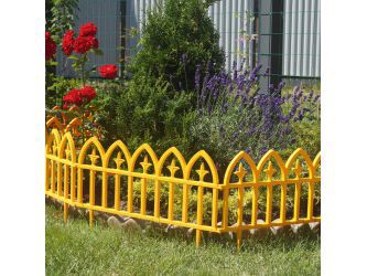 Изображение товара Забор декоративный Кованный цветок 30см*60см*5шт желтый 3м в Миди Лтд