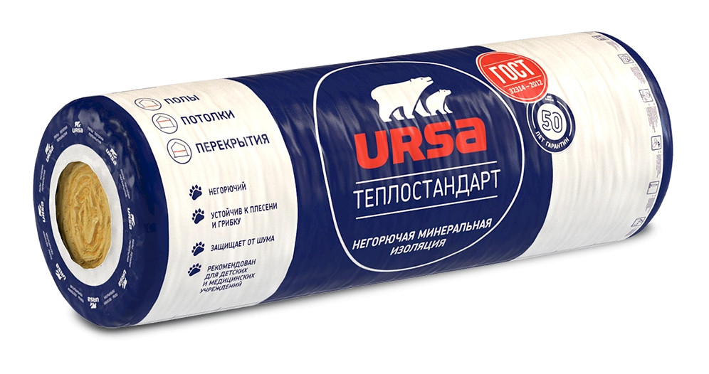 УРСА Теплостандарт 10-1220-6560-100 (8кв.м/0,8куб.м)(уп-1шт/пал-36шт)(9-11кг/м3)х - фото в Миди Лтд Изображение товара УРСА Теплостандарт 10-1220-6560-100 (8кв.м/0,8куб.м)(уп-1шт/пал-36шт)(9-11кг/м3)х в Миди Лтд