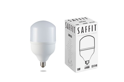 Изображение товара Лампа светодиодная LED SAFFIT SBHP1050 50W Е27-E40 6400K 230v 210*120мм в Миди Лтд