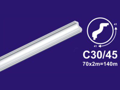 Экструдированный плинтус 41*41*2м  С30/45 (уп-80шт) - фото в Миди Лтд Изображение товара Экструдированный плинтус 41*41*2м  С30/45 (уп-80шт) в Миди Лтд