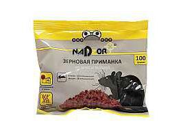 Приманка зерновая NADZOR от мышей и крыс 100г (50шт/уп) - фото в Миди Лтд Изображение товара Приманка зерновая NADZOR от мышей и крыс 100г (50шт/уп) в Миди Лтд