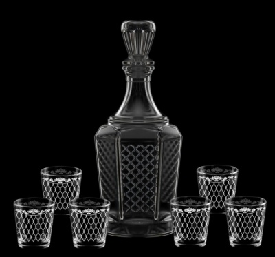 Изображение товара Набор для вина Винтаж 7пр (графин +стопка 6шт) (4шт/уп) Х в Миди Лтд