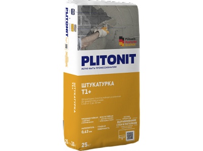 Изображение товара Штукатурка цементная PLITONIT T1+ 4кг (4шт/кор, 168шт/пал) в Миди Лтд