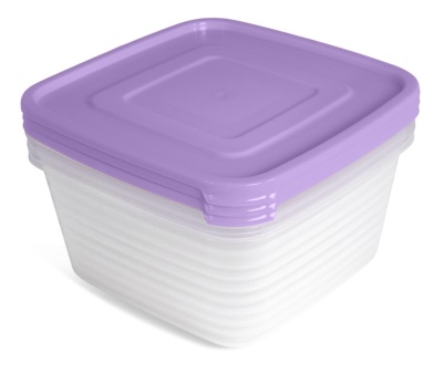 Изображение товара Набор контейнеров УНИКО для продуктов (СВЧ) квадратные 3шт 1,4л (18шт/уп) в Миди Лтд