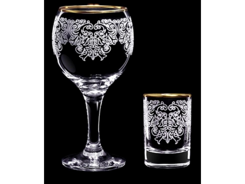 Подарочный набор Боярский 12пр (фужер 6шт+стопка 6шт) (3шт/уп) 1613-Г32/1 Х - фото в Миди Лтд Изображение товара Подарочный набор Боярский 12пр (фужер 6шт+стопка 6шт) (3шт/уп) 1613-Г32/1 Х в Миди Лтд