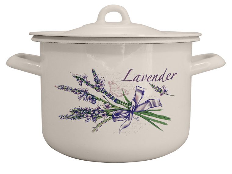 Кастрюля эмаль белая 3,4л Лаванда Р-16124Б/4ДЭК (4шт/уп) - фото в Миди Лтд Изображение товара Кастрюля эмаль белая 3,4л Лаванда Р-16124Б/4ДЭК (4шт/уп) в Миди Лтд