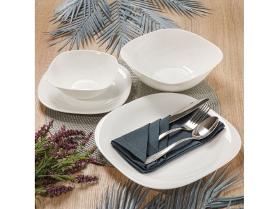 Сервиз столовый стеклокерамика 19предметов 6 перс белый (тарелка обеденная 6шт,  245504 - фото в Миди Лтд Изображение товара Сервиз столовый стеклокерамика 19предметов 6 перс белый (тарелка обеденная 6шт,  245504 в Миди Лтд