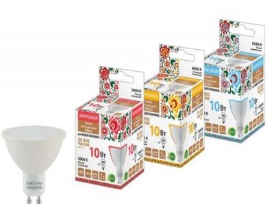 Изображение товара Лампа светодиодная Народная PAR16 10Вт 230В 3000К GU10 TDM в Миди Лтд