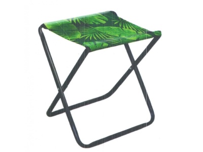 Изображение товара Стул складной походный NIKA 350x300x370 с тропическими листьями темный в Миди Лтд