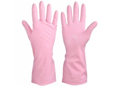 Изображение товара Перчатки резиновые прочные VETTA с запахом лаванды М 447-037 в Миди Лтд