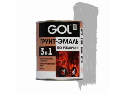 Изображение товара Грунт-эмаль по ржавчине 3в1 GOLexpert светло-серый 1кг (12шт/уп; 660шт/пал) в Миди Лтд