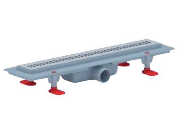 Изображение товара Трап линейный сухой 450*62 выпуск 40мм матовая нерж. решетка Риф в Миди Лтд