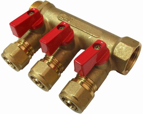 Коллектор регулир. универсальный 1*3 отв*1/2 - фото в Миди Лтд Изображение товара Коллектор регулир. универсальный 1*3 отв*1/2 в Миди Лтд