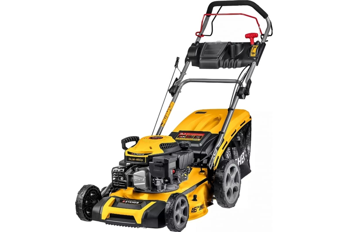 Изображение товара Газонокосилка бензиновая самоходная STEHER GLM-460p 460мм, 4,5 л.с. Х в Миди Лтд