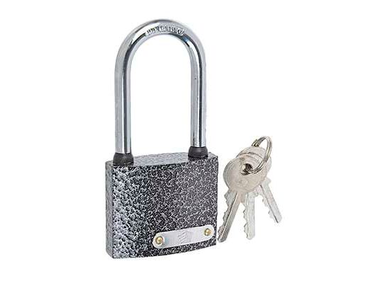 Замок навесной 50мм Ермак влагонепроницаемый с длинной дужкой - фото в Миди Лтд Изображение товара Замок навесной 50мм Ермак влагонепроницаемый с длинной дужкой в Миди Лтд