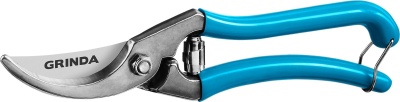 Секатор GRINDA PROLine P-10 плоскостной цельнокованый 210мм  - фото в Миди Лтд Изображение товара Секатор GRINDA PROLine P-10 плоскостной цельнокованый 210мм  в Миди Лтд