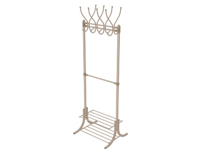 Изображение товара Вешалка гардеробная с полками NIKA цвет бежевый металлик в Миди Лтд