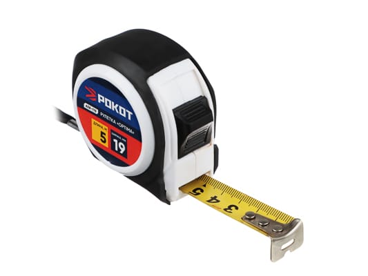 Изображение товара Рулетка  5м*19мм РОКОТ OPTIMA (120шт/кор) в Миди Лтд