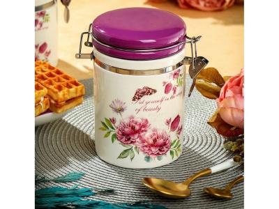 Изображение товара Банка для сыпучих продуктов доломит 0,55л с крышкой Daniks Флорентини (36шт/уп) Х в Миди Лтд