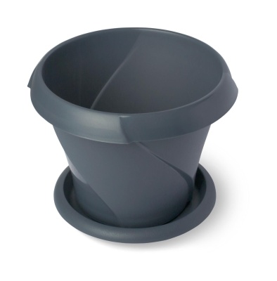 Кашпо ФЛОРИАНА с поддоном d215 2,8л серое (24шт/уп) - фото в Миди Лтд Изображение товара Кашпо ФЛОРИАНА с поддоном d215 2,8л серое (24шт/уп) в Миди Лтд