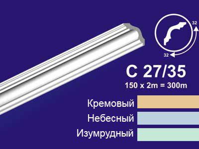 Изображение товара Экструдированный плинтус 32*32*2м  С27/35 (уп-140шт) в Миди Лтд