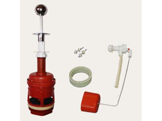 Изображение товара Арматура для бачка шток/универсальная/боковой тихий подвод воды/метал кнопка (25шт) в Миди Лтд