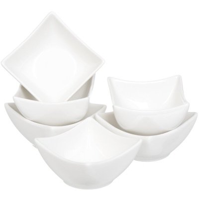 Изображение товара Салатник керамика квадратный белый 6шт 10*10см Daniks Квадрат (24шт/уп) в Миди Лтд