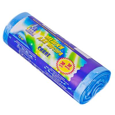 Мешки для мусора  30л, 20шт 7 микрон синие     ХХ - фото в Миди Лтд Изображение товара Мешки для мусора  30л, 20шт 7 микрон синие     ХХ в Миди Лтд