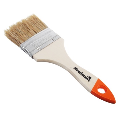 Кисть малярная плоская Бейсик  63мм натуральная щетина HEADMAN (12шт/уп) - фото в Миди Лтд Изображение товара Кисть малярная плоская Бейсик  63мм натуральная щетина HEADMAN (12шт/уп) в Миди Лтд
