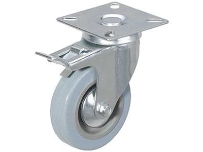 Колесо аппаратное поворотное с тормозом (SCgb 55) 125мм - фото в Миди Лтд Изображение товара Колесо аппаратное поворотное с тормозом (SCgb 55) 125мм в Миди Лтд