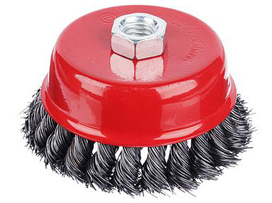 Изображение товара Щетка металл. ЕРМАК для УШМ 100мм/М14 крученая чашка (60шт/кор) в Миди Лтд