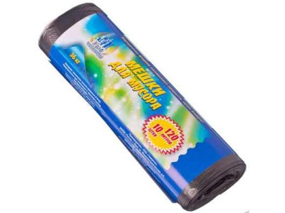 Мешки для мусора 120л 10шт 10 микрон (50шт/кор) - фото в Миди Лтд Изображение товара Мешки для мусора 120л 10шт 10 микрон (50шт/кор) в Миди Лтд