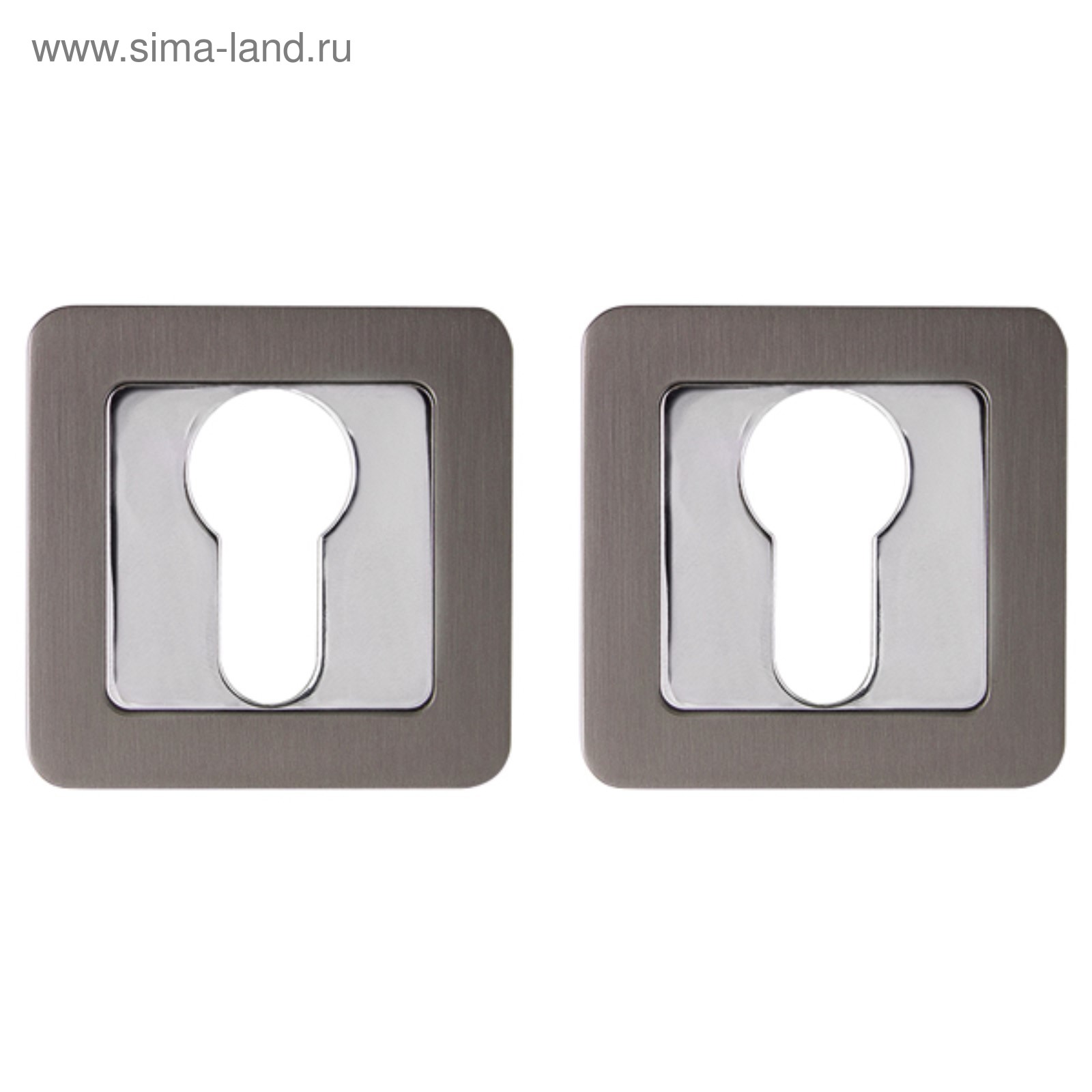 Изображение товара Накладка под цилиндр ET QR GR/CP-23 графит/хром в Миди Лтд