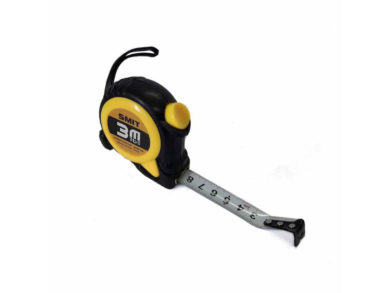 Изображение товара Рулетка  3м*16мм SMIT прорезиненая противоударная (12шт/уп)(120шт/кор) в Миди Лтд