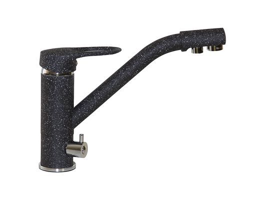 Изображение товара Смеситель д/гранитной мойки MIXLINE ML-GS05 308 (черный) ПОД ФИЛЬТР в Миди Лтд