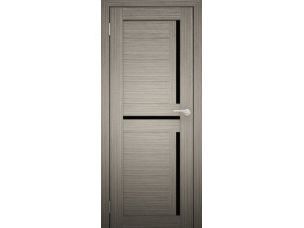 Изображение товара Полотно дверное ПО стекло черное экошпон Лига4 дуб дымчатый 900 в Миди Лтд