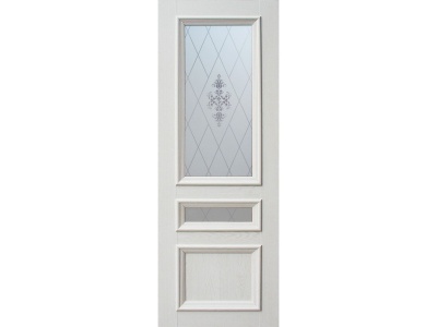 Полотно дверное ПО еврошпон модель Вероника 3 дуб айвори 600 - фото в Миди Лтд Изображение товара Полотно дверное ПО еврошпон модель Вероника 3 дуб айвори 600 в Миди Лтд