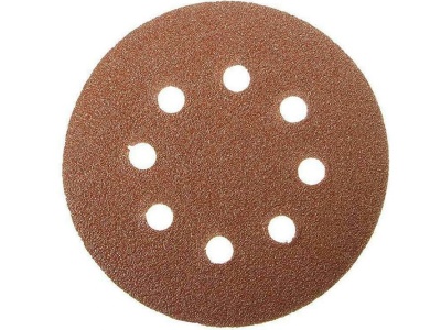 Изображение товара Круг абразивный на велюр осн зер 60 d125  8 отв (5шт/уп) в Миди Лтд