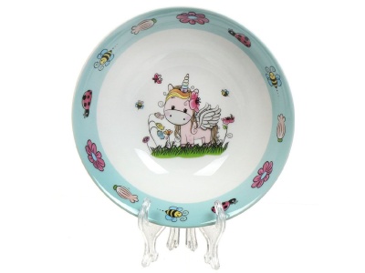 Изображение товара Салатник детский керамика 350мл Daniks Единорог (12шт/уп) Х в Миди Лтд