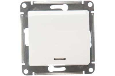 Изображение товара Выключатель 1-кл с индикацией Schneider Glossa 10А белый в Миди Лтд