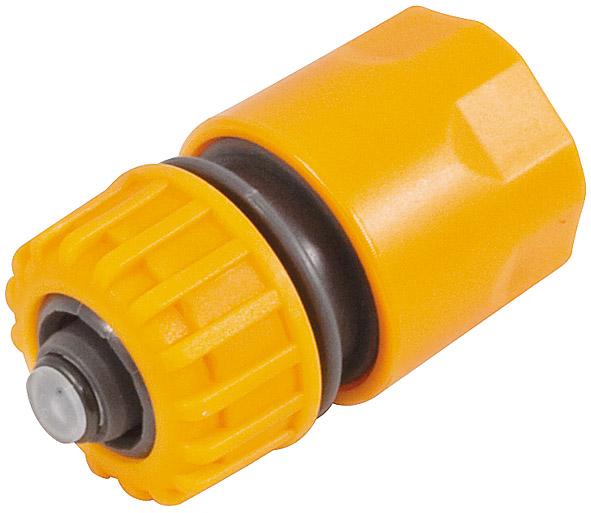 Изображение товара Соединитель пластиковый с автостопом 1/2" 77703 в Миди Лтд