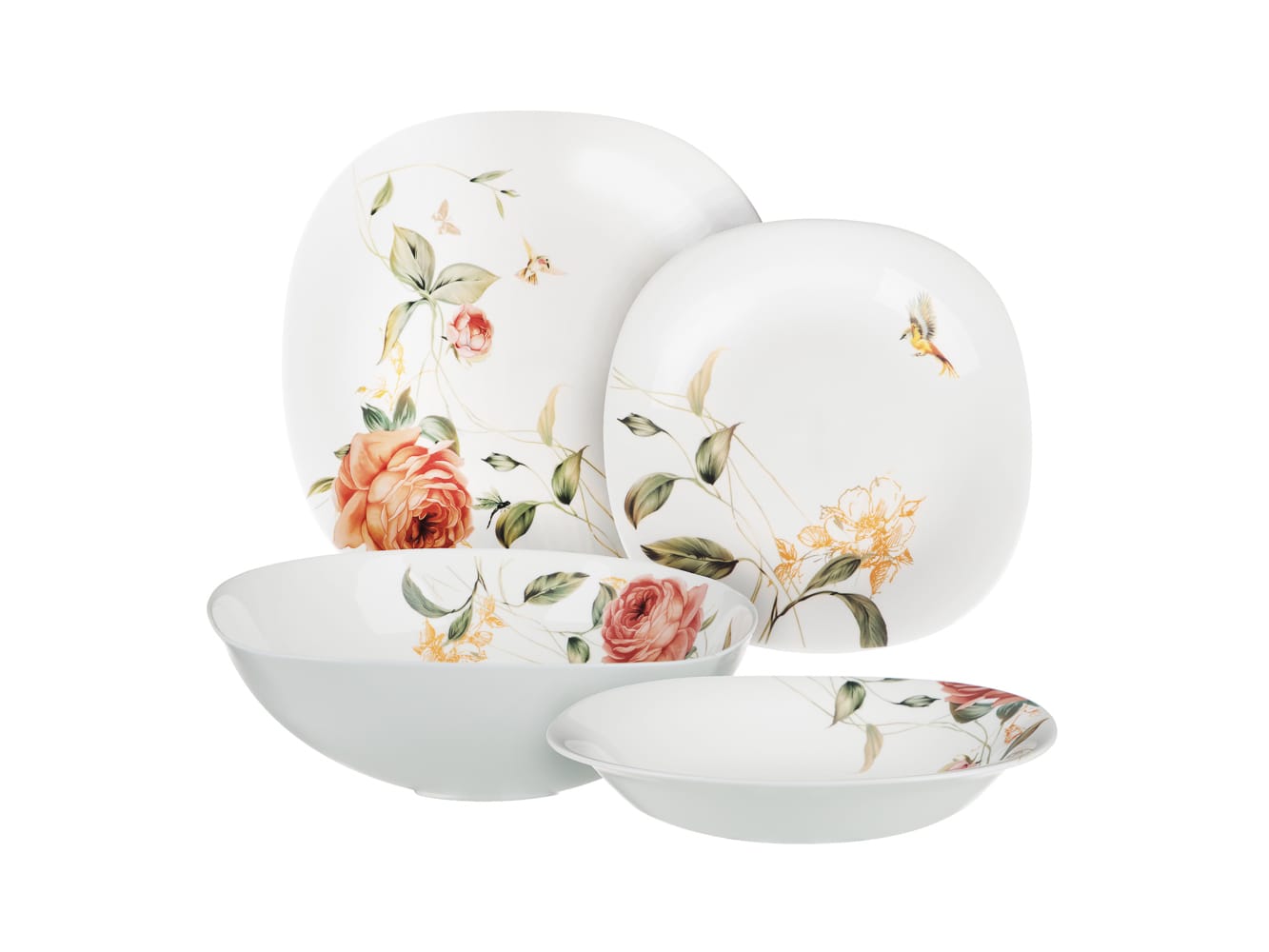 Набор посуды MILLIMI Анета опаловое стекло квадратная 13 предметов    ХХ - фото в Миди Лтд Изображение товара Набор посуды MILLIMI Анета опаловое стекло квадратная 13 предметов    ХХ в Миди Лтд