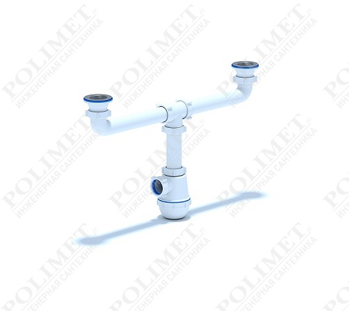 Изображение товара Сифон Ани Грот 1 1/2"*40 двойной (20шт/уп) в Миди Лтд