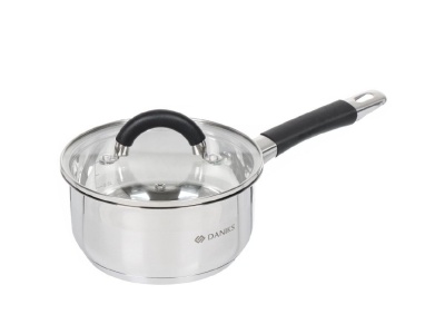 Изображение товара Ковш нерж сталь Daniks 1,6л крышка стекло ручка металлисческая индукция Турин (6шт/уп) в Миди Лтд