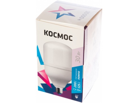 Изображение товара Лампа светодиодная высокомощная Космос 30W Е27 6500К в Миди Лтд