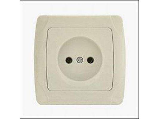 Изображение товара Розетка одноместная,б/заземления БЕЛАЯ          ХХ в Миди Лтд