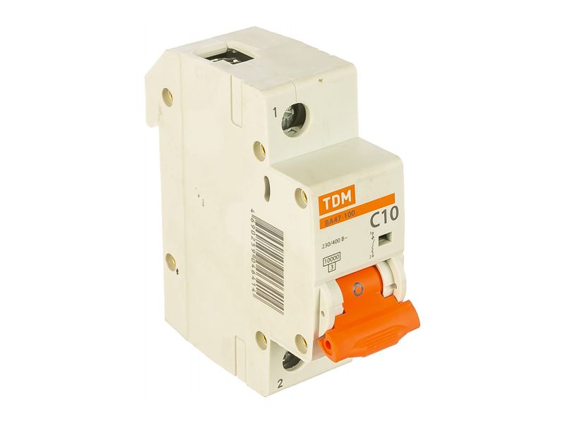Изображение товара Автоматический выключатель ВА47-100 1Р 10А 10кА х-ка С TDM в Миди Лтд