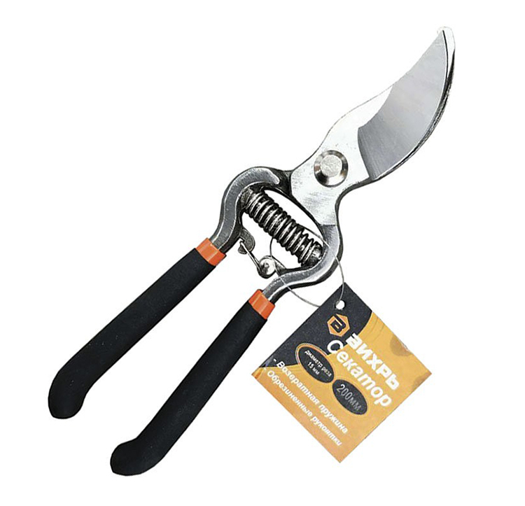 Секатор садовый Вихрь  200мм (100шт/кор) - фото в Миди Лтд Изображение товара Секатор садовый Вихрь  200мм (100шт/кор) в Миди Лтд
