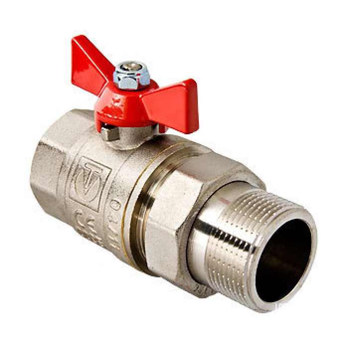 Кран шаровой американка 1 1/4" бабочка прямой латунь VALTEC    ХХ - фото в Миди Лтд Изображение товара Кран шаровой американка 1 1/4" бабочка прямой латунь VALTEC    ХХ в Миди Лтд