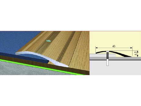 Кант полукруглый 40мм 0,9 алюминий - фото в Миди Лтд Изображение товара Кант полукруглый 40мм 0,9 алюминий в Миди Лтд